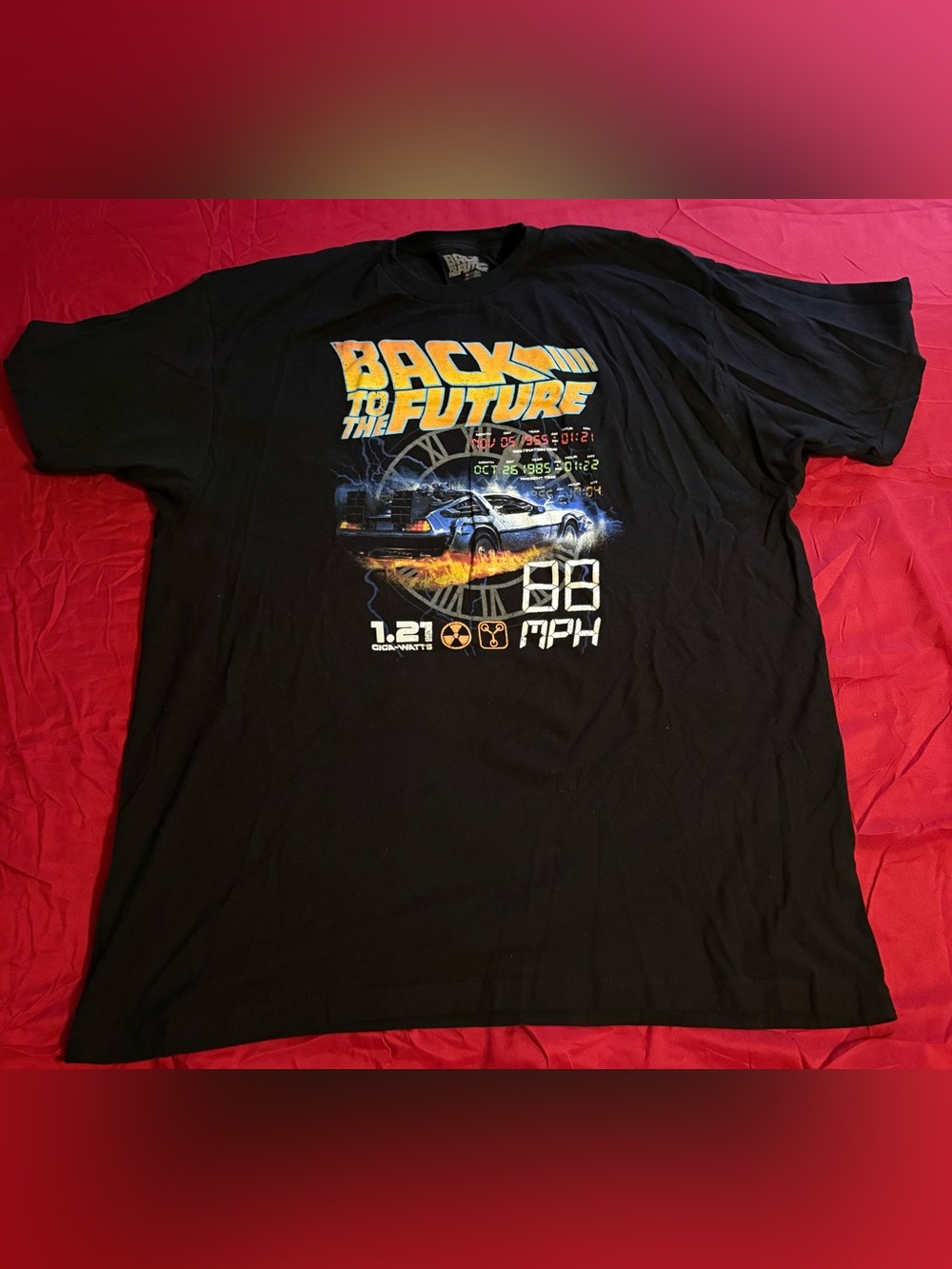 Back to the future mens size xxl black graphic top